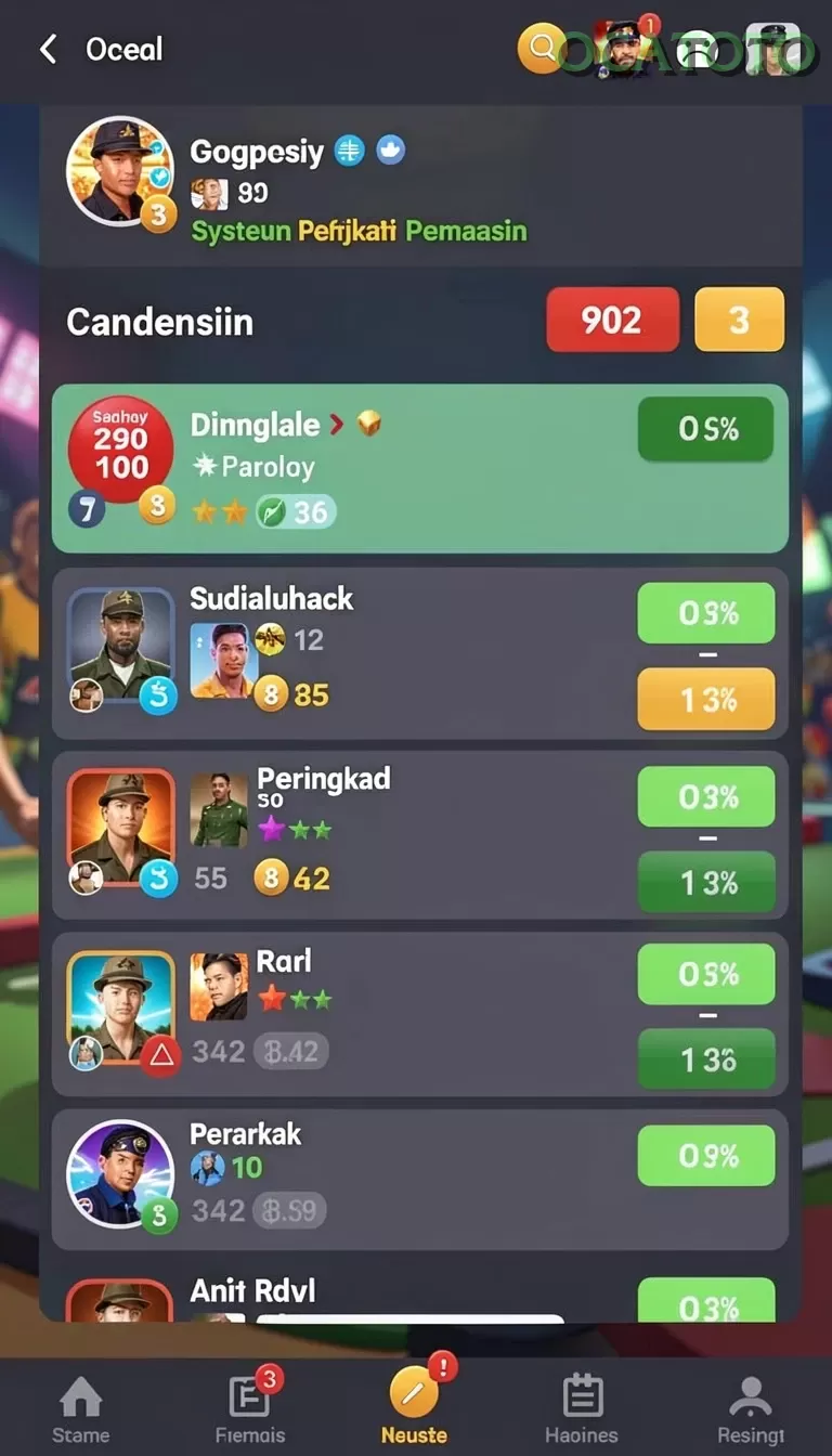 Cuplikan layar GOMU837 — aktivitas