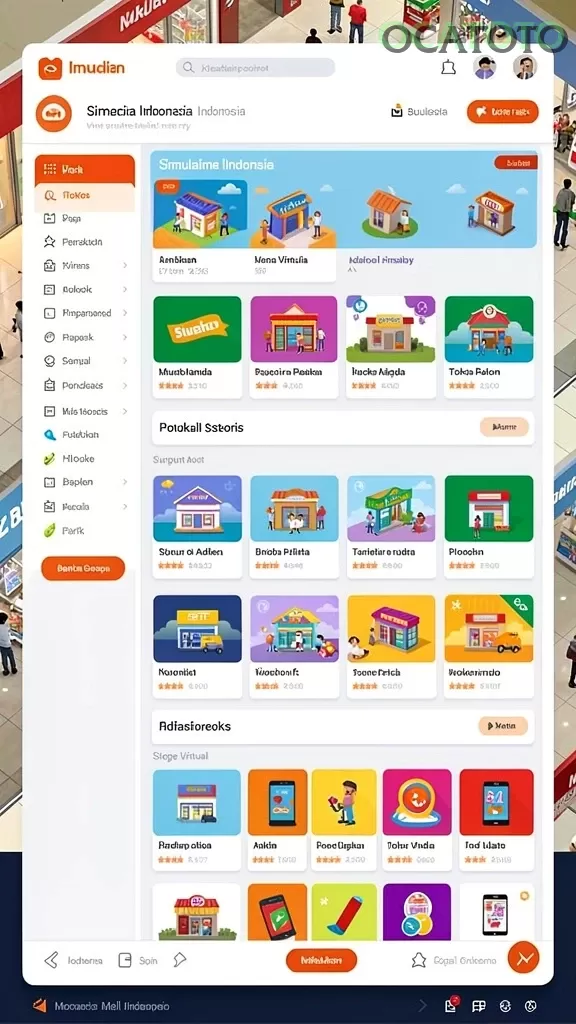 Cuplikan layar RPRR — menu navigasi