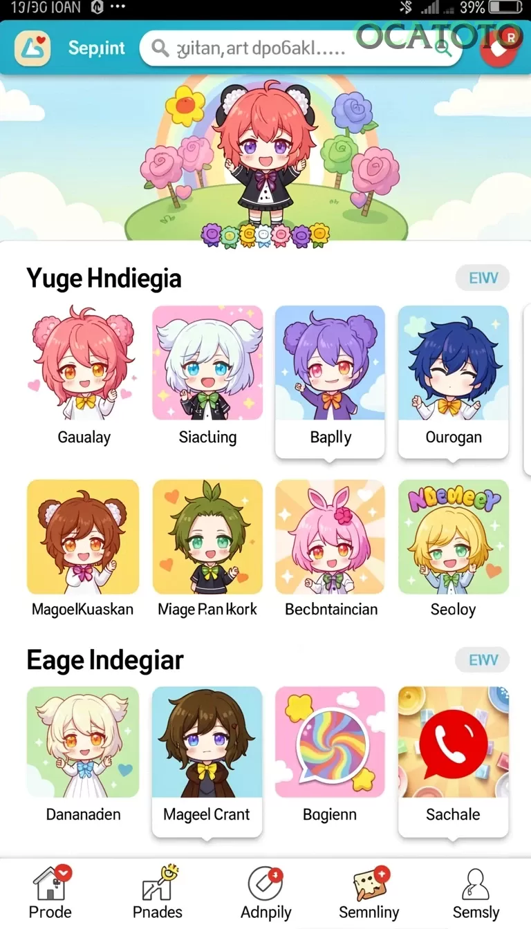 Cuplikan layar MONTE77 — menu navigasi
